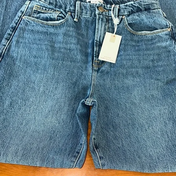 NWT Good American good boy women's Blue Straight Leg Jeans size 4/27 - Picture 6 of 16